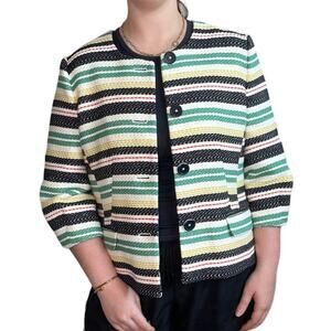 NEW Brooks Brothers Multicolor Tweed Career Jacket 14